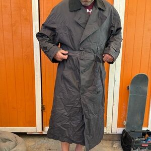 Bill Blass Charcoal Trench Coat